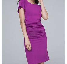 White House Black Market Dresses | Whbm Violet Ruched Side-Drape Sheath Dress | Color: Purple | Size: Xs