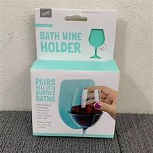 30 Watt Bath Wine Glass Holder Seafoam Green Silicone New In Box