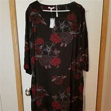 Maurices Dresses | Maurice's Long Sleeve Dress 3 | Color: Black/Red | Size: 3X