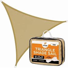 Xpose Safety Sun Shade Sail 12' X 12' X 17' - Tan Triangle