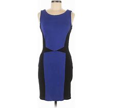 Venus Casual Dress - Bodycon Scoop Neck Sleeveless: Blue Solid Dresses - Women's Size 6