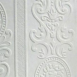 Louisa Paintable Textured Vinyl White & Off-White Wallpaper Sample