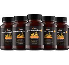 Upwellness Golden Revive + Joint Support With Quercetin, Magnesium, And Turmeric - 5 Pack - 6 Active Ingredients For Joint And Muscle Care -