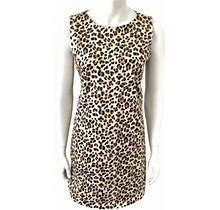 Zara Trafaluc Dress Women Size L Animal Print Sleeveless Sheath Mini