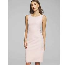 Women's Sleeveless Lacing Sides Sheath Dress In Light Pink Size 0 | White House Black Market, Business Casual Work Dresses