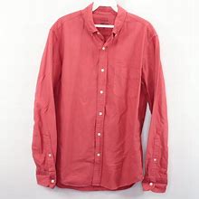 J. Crew Shirts | J Crew Garment Dyed Oxford Cloth Dress Shirt Red M | Color: Red | Size: M