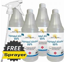 Isopropyl Alcohol 99% High Purity 4 Quarts Pack - Same Day Shipping