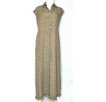 Vintage Liz Claiborne Lizwear Cottage Cowgirl Prairie Floral Maxi Dress Size 6
