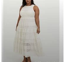 Torrid Ivory Lace Tiered Maxi Dress Size 18