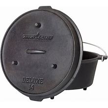 Camp Chef 14 in Cast Iron 12 Qt Deluxe Dutch Oven Black - Castiron Cookware At Academy Sports