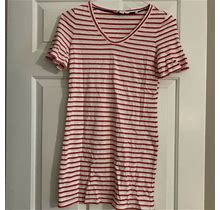 Boden Dress Pink And White Stripes Size 2 Petite