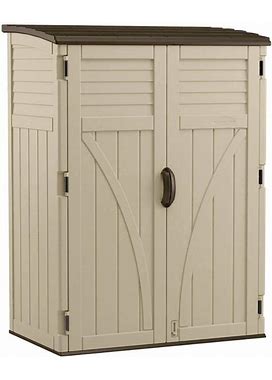Suncast 54 Cubic Feet Vertical Storage Shed With Durable Plastic Construction, Multiple Wall Panels And Ample Space For Outdoor Storage