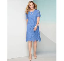 Draper's & Damon's Women's Garden Lace Dress - Blue - M - Misses