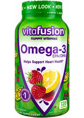 24 Pack Vitafusion Omega-3 EPA/DHA Gummy Vitamins Dietary Supplement, Berry L...