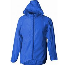 BAW Adult Packable Rain Jacket Blue AS