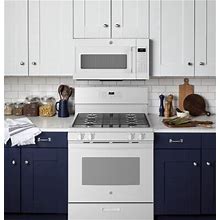 GE Appliances 30" 4.8 Cu.Ft. Freestanding Gas Range In White | 46.25 H X 30 W X 28.75 D In | Wayfair 06A148523b8ce54c9a8e98f05c8a21f3