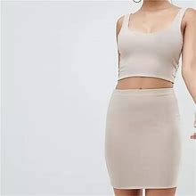 Fashion Nova Skirts | Fashion Nova Skirt Set | Color: Cream | Size: M