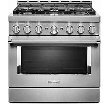 36 in. 5.1 Cu. Ft. Smart Commercial-Style Gas Range With Self-Cleaning And True Convection In Stainless Steel