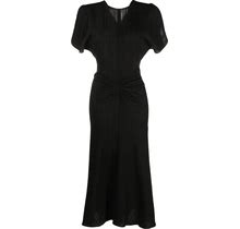 Victoria Beckham Round-Neck Short-Sleeve Dress - Black
