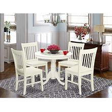 East West Furniture ANNO5-LWH-W 5 Pc Kitchen Table Set With A Dining Table And 4