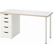 IKEA - LAGKAPTEN / ALEX Desk, White Anthracite/White, 55 1/8X23 5/8 "