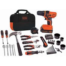 Black & Decker LDX120PK Lithium Drill And Project Kit, 20V