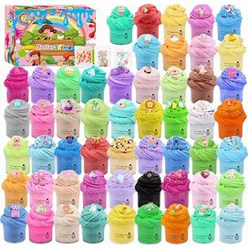 54Packs Butter Slime Kit, Mini Slime Kit Toy Cute Butter Slimes, Soft Slime Toys Educational Fluffy Stuffies Slime Toys,Temu