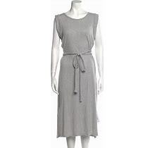 Vince Dresses | Vince Scoop Midi Length Cotton Dress In Gray Size S | Color: Gray | Size: S