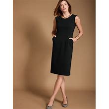 Petite - Luxe Italian Knit Dress - Black - 10 Talbots