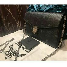 Authentic MCM Millie Visetos Black Pouch Clutch Bag Wallet On The Chain NEW Rare. MCM. Women's Bags & Handbags.