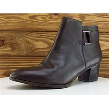 Alfani Sz 9 Boot Ankle Boots Zip M Brown Leather Women