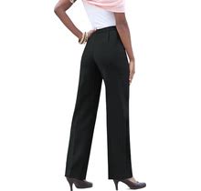 Plus Size Women's Classic Bend Over® Pant By Roaman's In Black (Size 14 WP) Pull On Slacks
