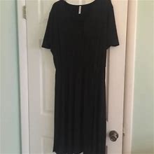 Piphany Dresses | Santa Barbara Faux Wrap Dress | Color: Black | Size: 2X