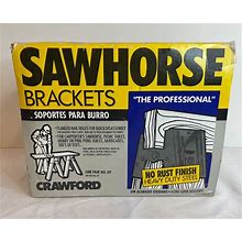 Crawford Sawhorse Brackets No Rust Finish Heavy Duty One Pair