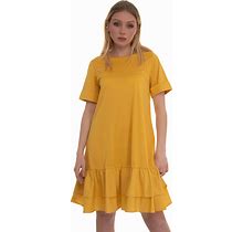 WEEKEND MAX MARA Vanna Cotton Dress Yellow