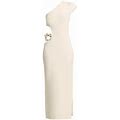 Cult Gaia Women's Adrian Asymmetric Knit Cut-Out Maxi Dress - Off White - Size Small