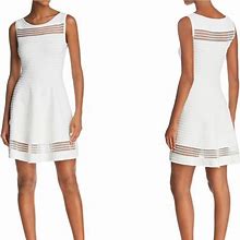 French Connection Dresses | French Connection Tobey Illusion Fit & Flare Dress | Color: White | Size: 0