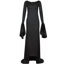 Entyinea Women Dresses Casual Puff Long Sleeve Maxi Dresses Solid Color Flowy Ruffle Fall Midi Dress,A XXL