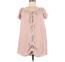 Hommage From Los Angeles Casual Dress: Tan Solid Dresses - Women's Size Medium