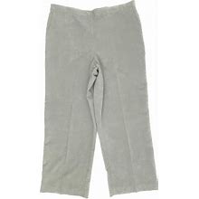 Alfred Dunner Pants & Jumpsuits | Alfred Dunner Pull On Back Elastic Straight Women's Size 18 Gray Corduroy Pants | Color: Gray | Size: 18