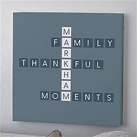 Family Crossword Personalized Canvas Print - 20X20
