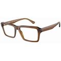 Emporio Armani Eyeglasses EA3206F 5044 Shiny Transparent Brown 57mm Male Plastic Brown