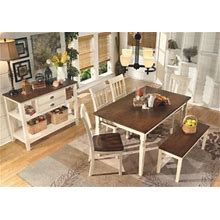 Whitesburg Rectangular Dining Table, Brown/Cottage White By Ashley, Furniture > Kitchen And Dining Room > Dining Room Tables, Wood
