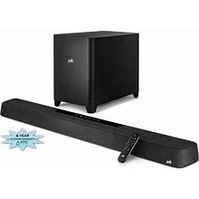 Polk Magnifi-Max-Ax Soundbar And Subwoofer With Dts:X And Dolby Atmos With An Additional 4 Year Coverage By Epic Protect (2022)