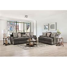 Furniture Of America - Holborn 2 Piece Living Room Set In Gray - SM1220-SF-2SET