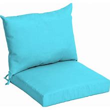 Arden Selections Outdoor Dining Chair Cushion Set 21 X 21, Pool Blue Leala