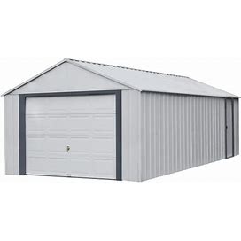 Arrow Murryhill 12' X 24' Steel Storage Garage/Building - Gray | Galvanized Stainless Steel Storage Canopies | Arrow
