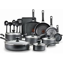 Easy Care Nonstick Cookware, 20 Piece Set, Grey, Dishwasher Safe Cookware Sets Pots And Pans Cooking Pots