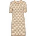 Prada Women's Jacquard Cotton Crewneck Dress - Beige - Size 0