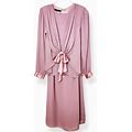 Ursula Of Switzerland Dresses | Vintage 80S Ursula Of Switzerland Pink Long Sleeve Tie Front Dress Size 11/12 | Color: Pink | Size: 12